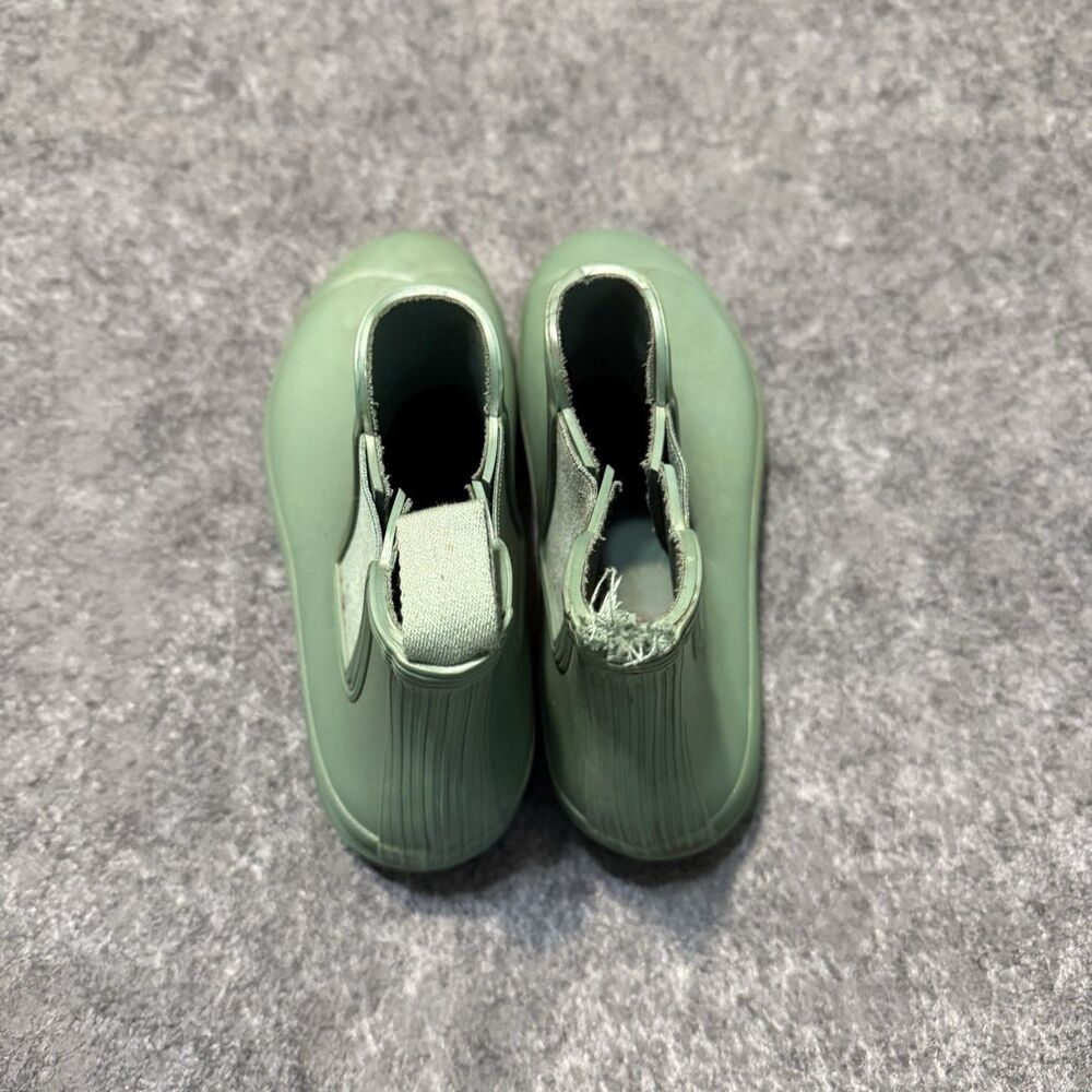 Hunter Womens Chelsea Rain Boots Size 6/7? Green Waterproof Rubber Elastic - Picture 5 of 11